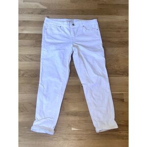 Jessica Simpson Rolled Crop Skinny Jeans White Size 10 (30" Waist) – 98% Cotton